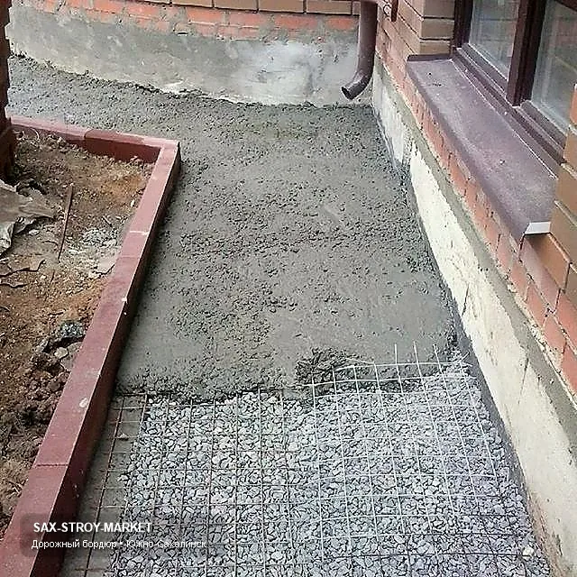 Бордюры и благоустройство участка: фото монтажа и готового результата — Южно-Сахалинск, Сах-Строй-Маркет